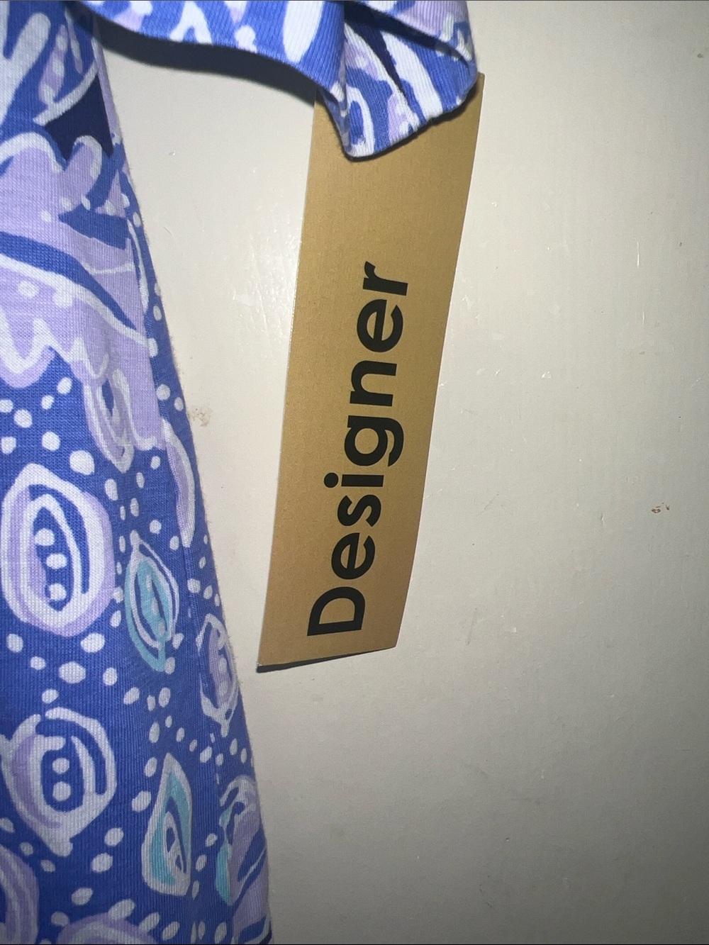 Lilly Pulitzer Navy, Lavender & Light Blue Pineapple Print Shift Dress - Picture 3 of 5